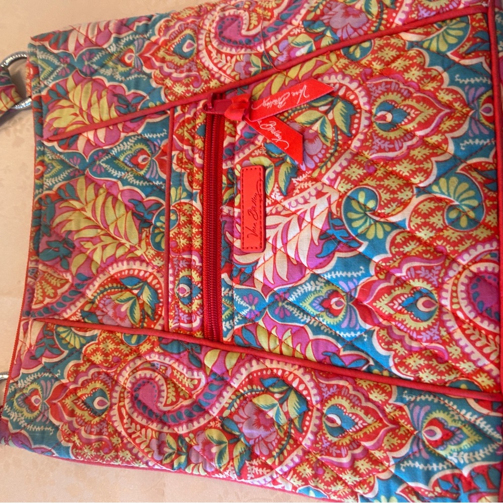 Vera Bradley Red/Pink Crossbody AND Wallet Paisley Design